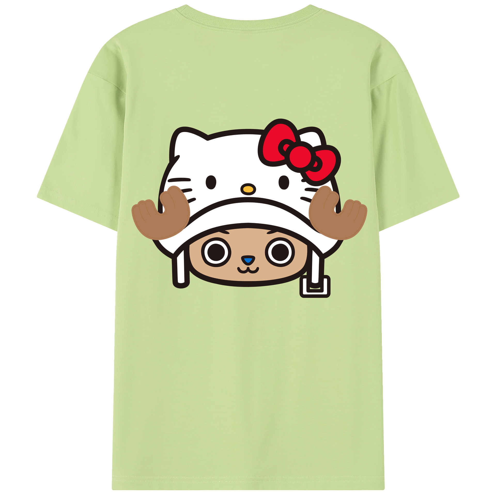 （画像用） Hello Kitty ハローキティ 綿100％半袖Tシャツ（背面プリント）